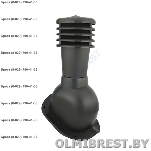 Труба вентиляционная Kronoplast KBN 1-2 для металлочерепицы чёрная RAL 9005