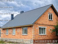 Модульная металлочерепица Финнера RAL 7016 мат в Бресте — купить серую кровлю Модульная металлочерепица Финнера RAL 7016 мат в Бресте — купить серую кровлю