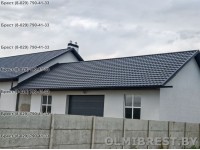 Модульная металлочерепица Финнера RAL 9005 MAT (чёрный) в Бресте Модульная металлочерепица Финнера RAL 9005 MAT (чёрный) в Бресте