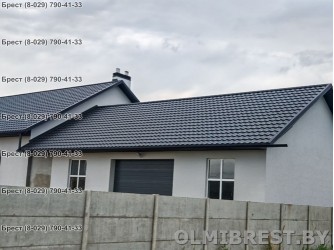 Модульная металлочерепица Финнера RAL 9005 MAT (чёрный) в Бресте