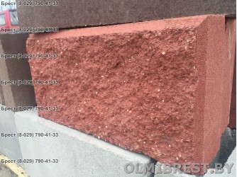 Красные блоки демлер в Бресте размер 8,5х20х40