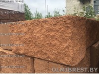 Декоративный угловой блок демлер 20х20х40 (Персик)