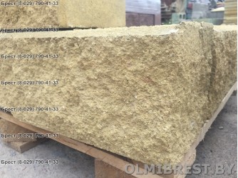 Угловой декоративный блок демлер 20х20х40 (Жёлтый)