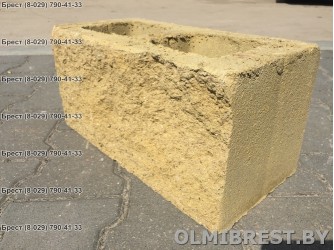 Блоки демлер в Бресте декоративные жёлтые размер 20х20х40