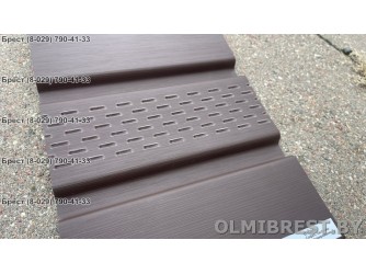 Софит для подшивки крыши Коричневый ТехноНиколь Каштан RAL 8017
